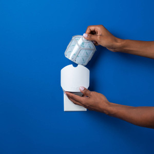 Zevo Compact Trap Cartridge being removed.